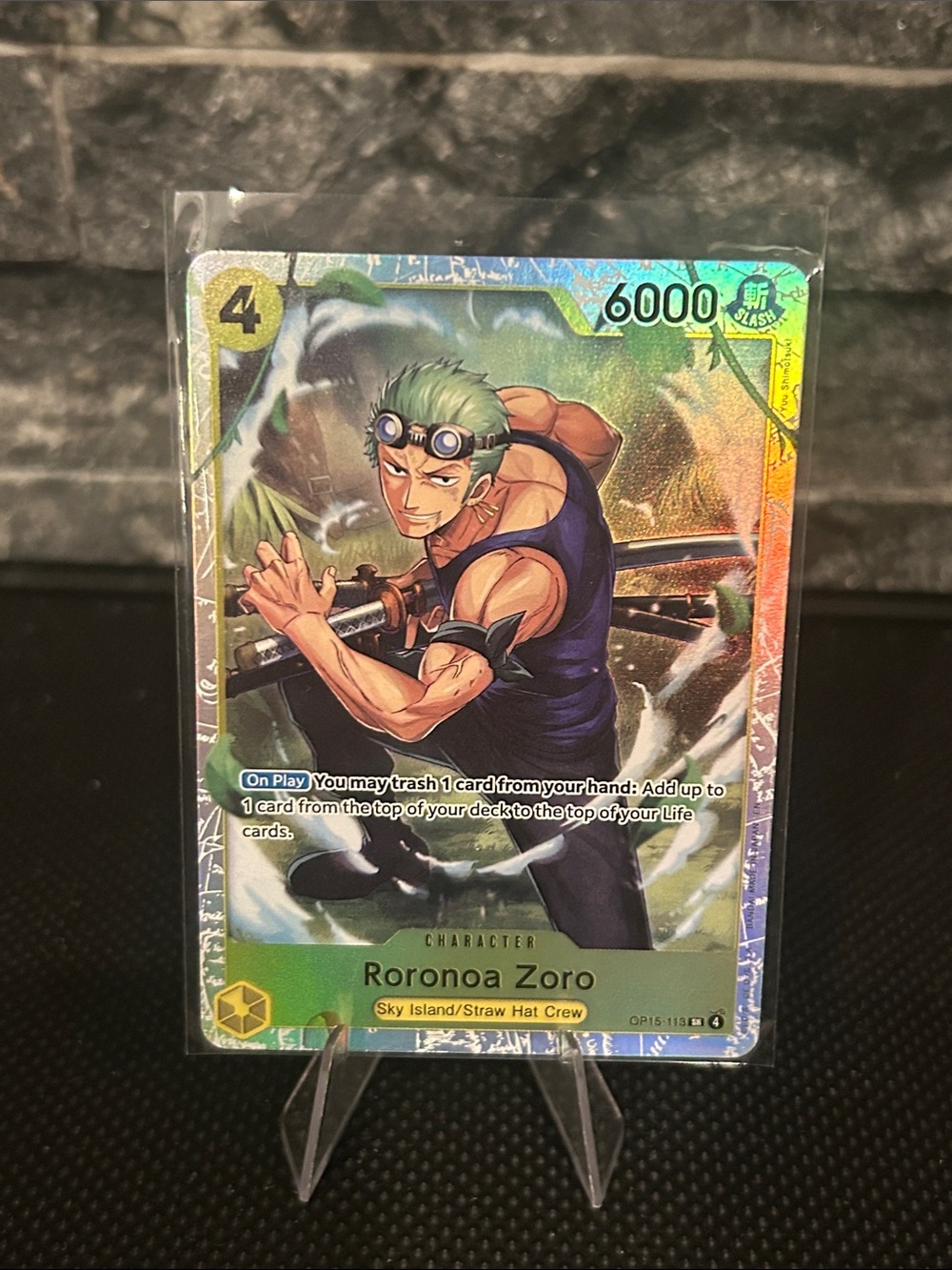 One Piece Roronoa Zoro SR OP15-113 Foil from Adventure on Kami’s Island M/NM